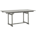 Patio Dining Table (47.2"-66.9")x31.5"x29.5" Solid Acacia Wood