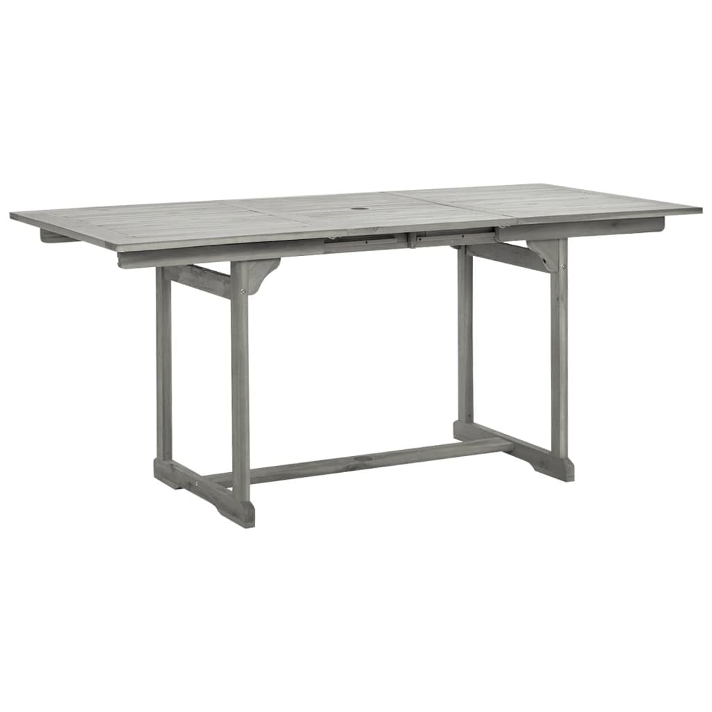 Patio Dining Table (47.2"-66.9")x31.5"x29.5" Solid Acacia Wood