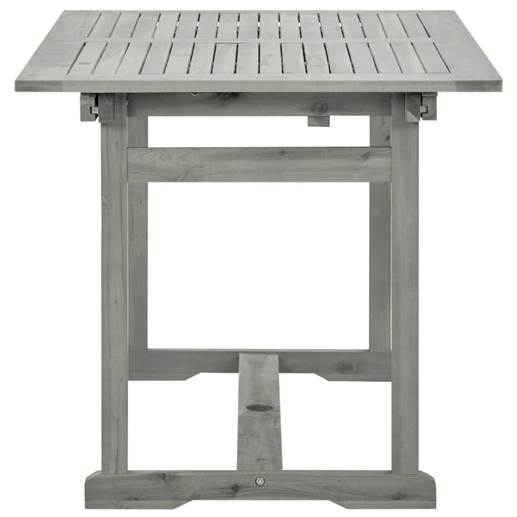 Patio Dining Table (47.2"-66.9")x31.5"x29.5" Solid Acacia Wood