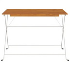 Folding Bistro Table 39.4"x21.3"x28" Solid Wood Acacia and Steel