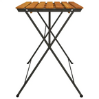 Folding Bistro Table 39.4"x21.3"x28" Solid Wood Acacia and Steel
