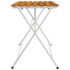 Folding Bistro Table 39.4"x21.3"x28" Solid Wood Acacia and Steel