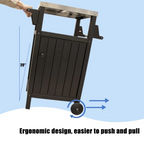 Outdoor Kitchen BBQ Side Table Trolley Prep Table Serving Cart