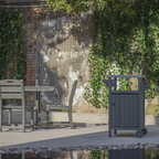 Outdoor Kitchen BBQ Side Table Trolley Prep Table Serving Cart
