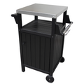Outdoor Kitchen BBQ Side Table Trolley Prep Table Serving Cart