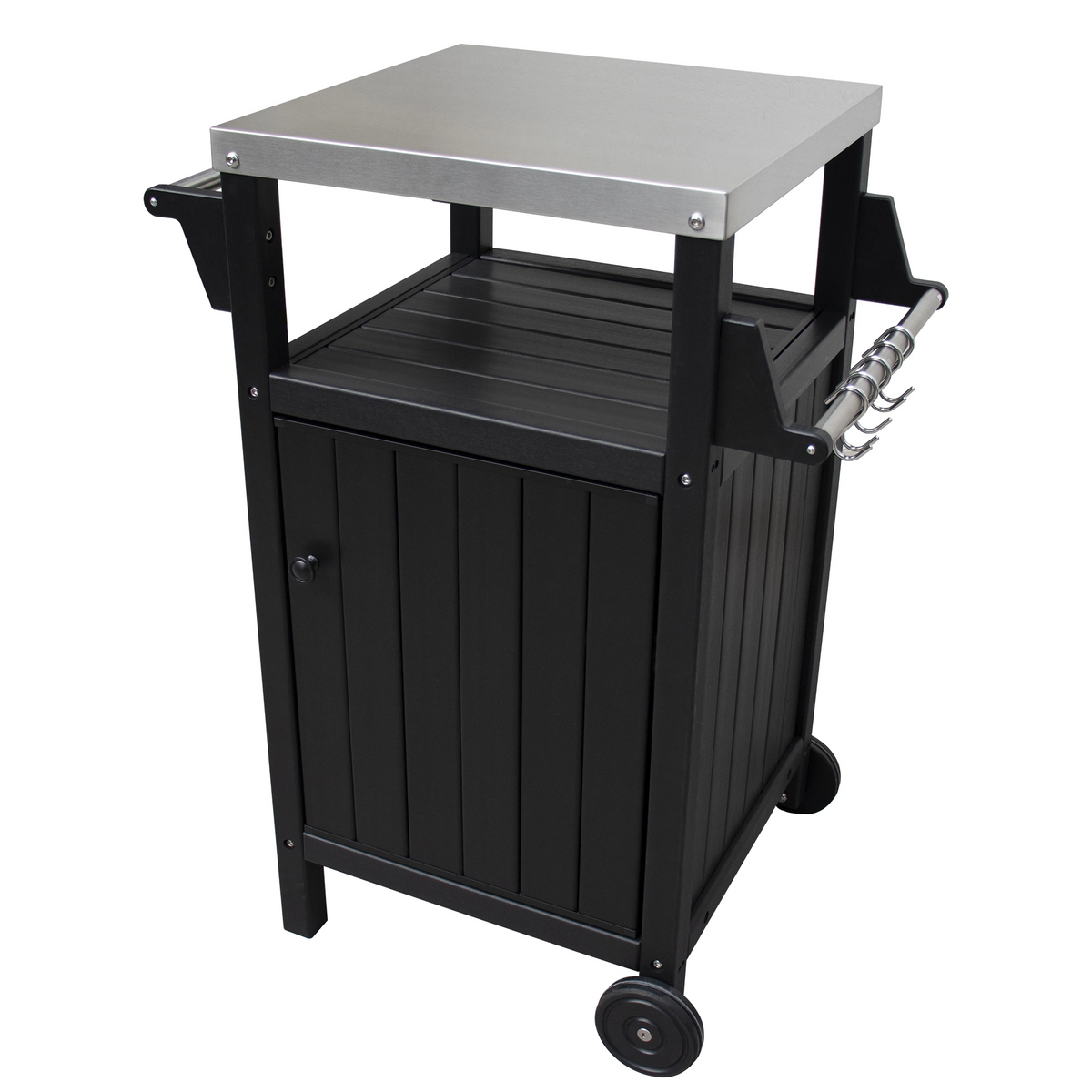 Outdoor Kitchen BBQ Side Table Trolley Prep Table Serving Cart