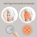 Round Led Backlit Bathroom Vanity Mirror With Dimmable Lights