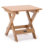 TALE Adirondack Portable Folding Side Table Square All-Weather and Fade-Resistant Plastic Wood Table Perfect for Outdoor Garden; Beach; Camping; Picnics