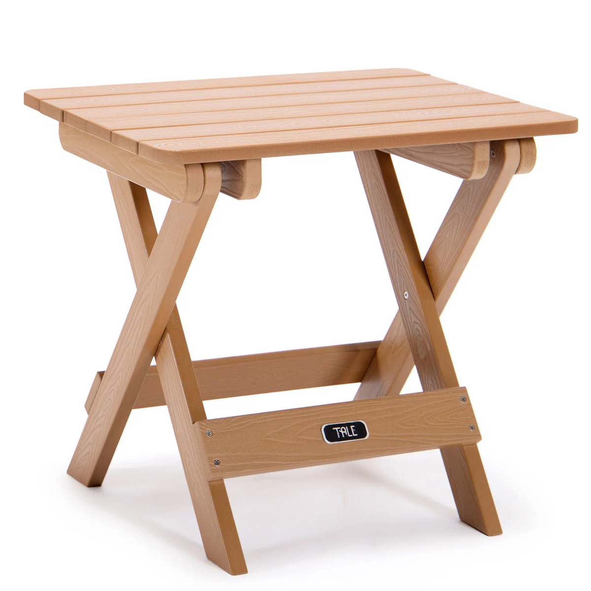 TALE Adirondack Portable Folding Side Table Square All-Weather and Fade-Resistant Plastic Wood Table Perfect for Outdoor Garden; Beach; Camping; Picnics